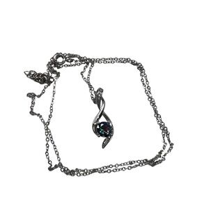 RYZE Infinity Twist Crystal Necklace – Silver Tone – Mystic Crystal